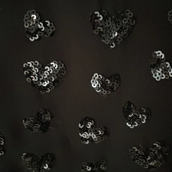 Express Woman’s Tank Top with Sequined Hearts Size Extra Small - Picture 2 of 5